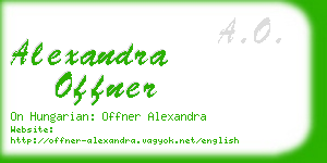 alexandra offner business card